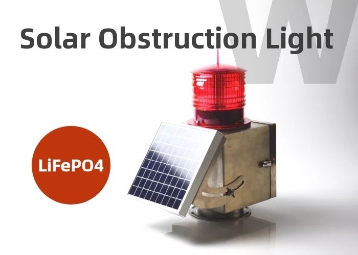 Tipo medio luz accionada solar de la intensidad ICAO de la aviación de la luz de obstrucción de B IP67